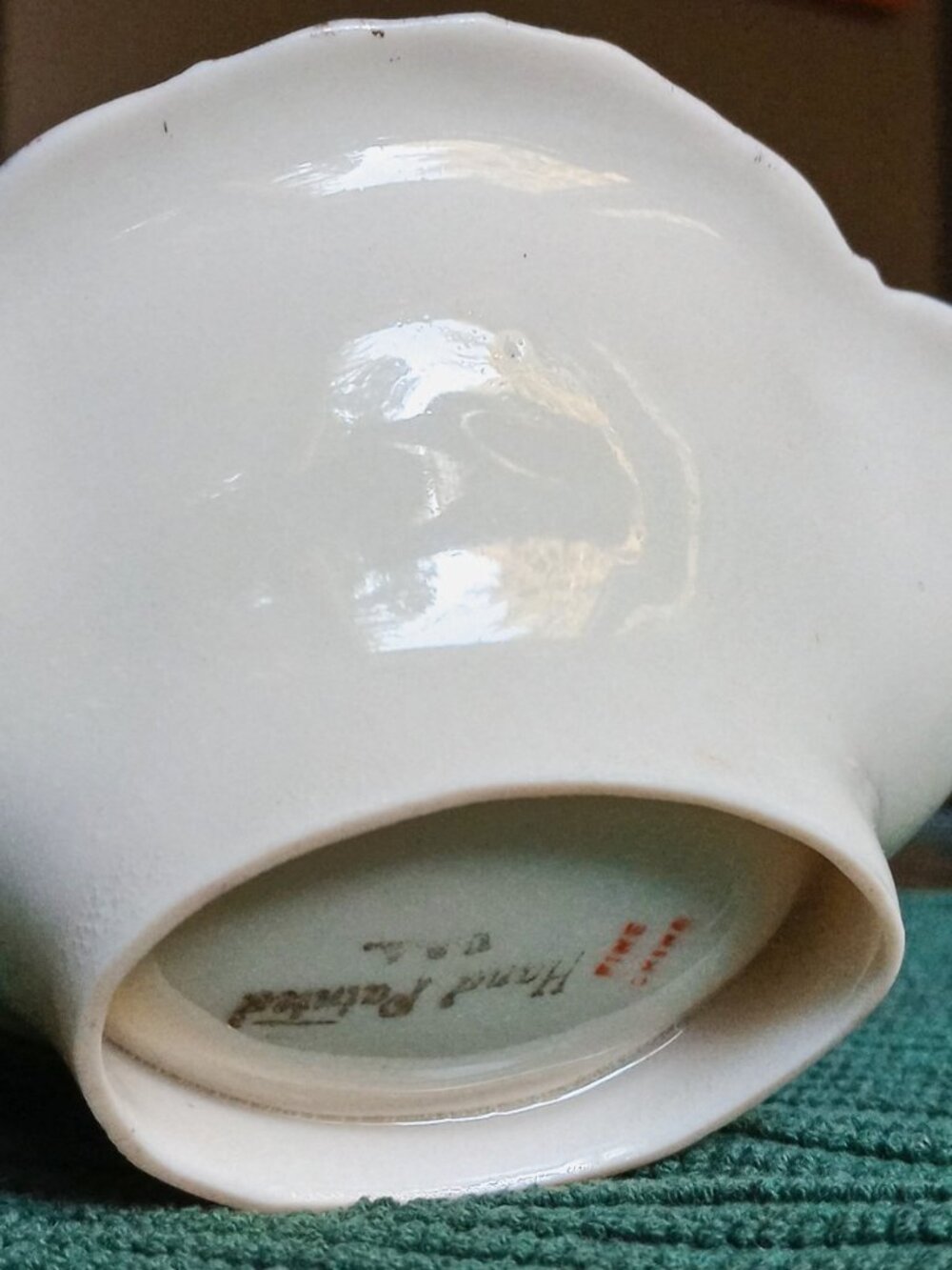 Rare Fine China Trinket Dish/Salt or Finger Bowl Floral Hand Painted Gold Trim - Picture 7 of 11